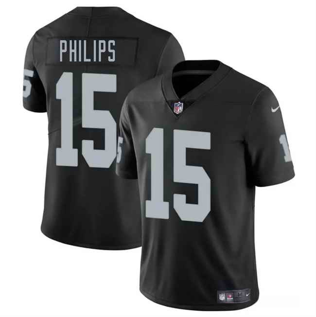 Men's Las Vegas Raiders #15 Kyle Philips Black 2025 Vapor Stitched Football Jersey